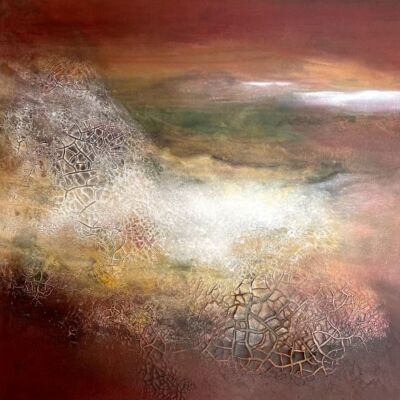 1-Goldener Herbst II - Acryl Mixed Media - 80x80 cm