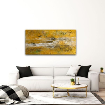 20-Quelle - Acryl Mixed Media - 60x120 cm - Ansicht im Raum