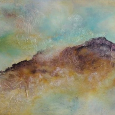 27-Der Berg - Acryl Mixed Media - 110x140 cm